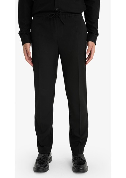 Yazlık Kumaş Jogger Pantolon Beli Bağcıklı Lastikli Düz Paça Cepli Her Yöne Esneyen A9943AX25SP indirimleri