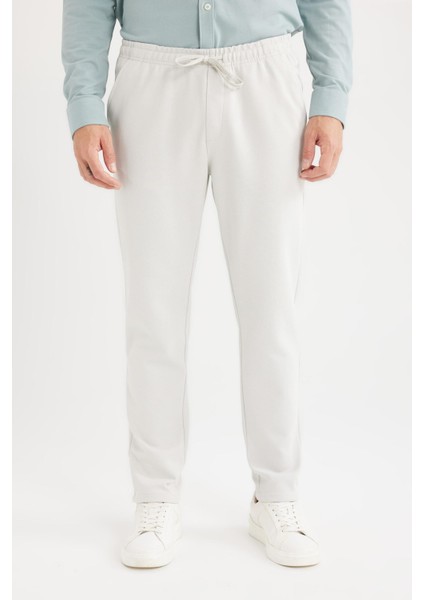 Jogger Pantolon Esnek Basic Düz Beli Bağcıklı Cepli Düz Paça C6022AX25SP