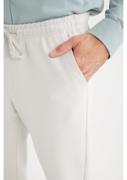Jogger Pantolon Esnek Basic Düz Beli Bağcıklı Cepli Düz Paça C6022AX25SP
