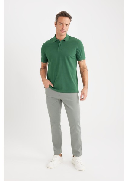 Slim Fit Dar Kesim Dar Paça Chino Kanvas Pantolon C2401AX25SP
