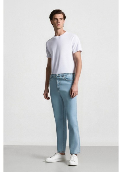 %100 Pamuk 90's Slim Fit Dar Kalıp Yüksek Bel Dar Paça Jean Pantolon D6685AX25SP fiyatları