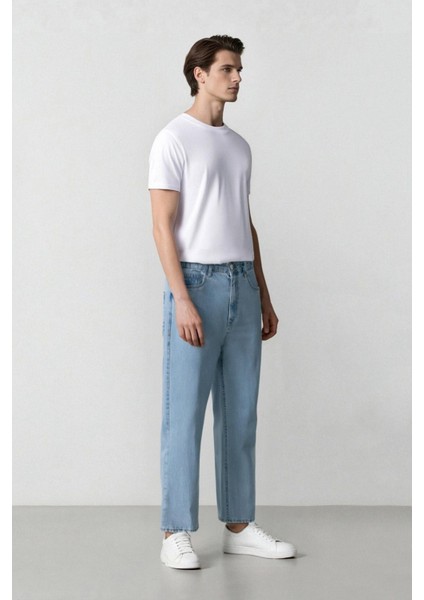 %100 Pamuk 90's Slim Fit Dar Kalıp Yüksek Bel Dar Paça Jean Pantolon D6685AX25SP modelleri