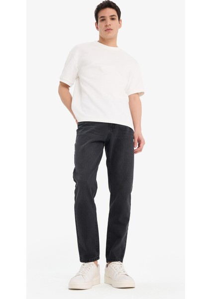 %100 Pamuk 90's Slim Fit Dar Kalıp Yüksek Bel Dar Paça Jean Pantolon D6612AX25SP