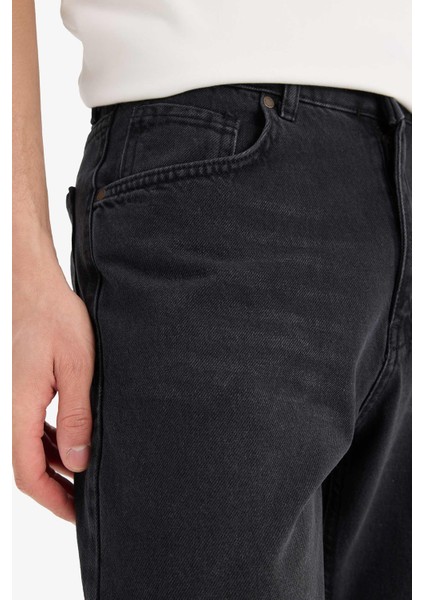 %100 Pamuk 90's Slim Fit Dar Kalıp Yüksek Bel Dar Paça Jean Pantolon D6612AX25SP fırsatları