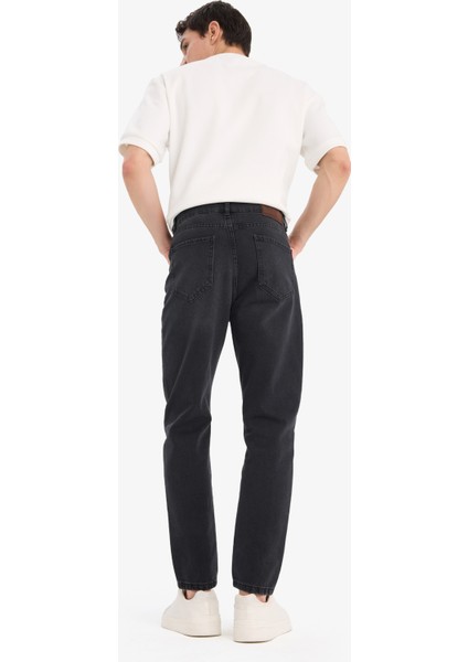 %100 Pamuk 90's Slim Fit Dar Kalıp Yüksek Bel Dar Paça Jean Pantolon D6612AX25SP