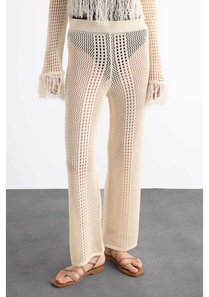 Straight Fit Esnek Belli Kroşe Plaj Pantolonu F7461AX25HS fırsatları
