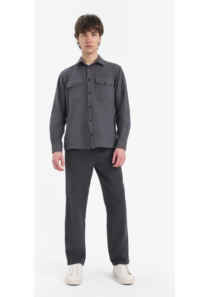 %100 Pamuk Bol Rahat Kesim Wide Leg Geniş Paça Yazlık Keten Görünümlü Pantolon D7285AX25SP