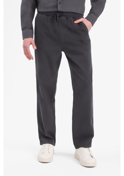 %100 Pamuk Bol Rahat Kesim Wide Leg Geniş Paça Yazlık Keten Görünümlü Pantolon D7285AX25SP indirimleri