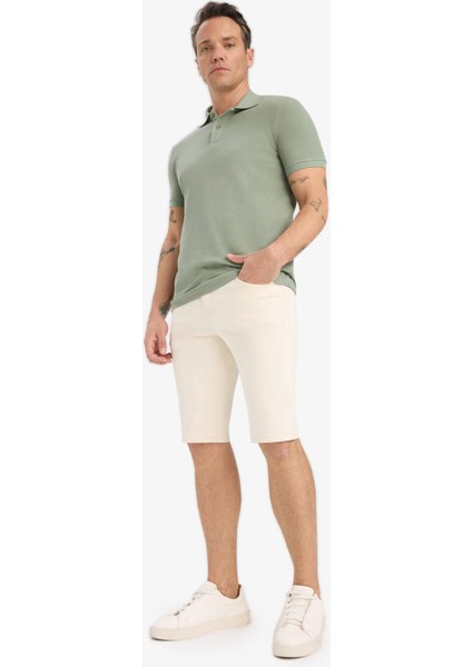 Slim Fit Dar Kesim Jean Bermuda B0380AX25SM