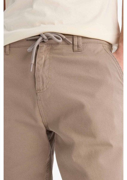 %100 Pamuk Regular Fit Düz Paça Gabardin Bermuda Şort C5397AX25SM fırsatları