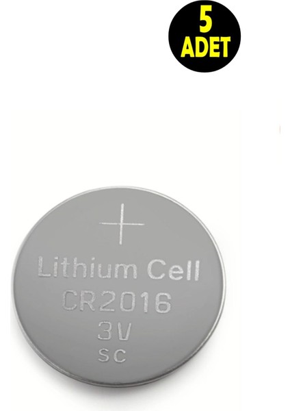 2 Adet 3 Volt CR2016 Lityum Para Pil (DL2016 Cr 2016 Bios-Kepenk-Kumanda Terazi Düğme Lithum Pili)