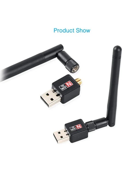 600 Mbps Mini USB Wifi Adaptörü 2.4 Ghz Anten ile USB Kablosuz Ağ Kartı 802.11N/G/B Ethernet USB Dongle Lan Pc Wifi Alıcısı