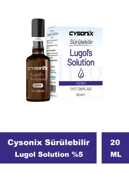 Sürülebilir Lugol Solution %5 20 ml