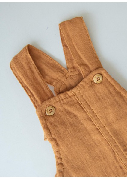 Organik Hello Summer Şort Salopet 2'li Takım Sarı