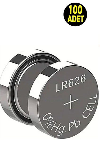 100 Adet Ag4 LR626 377A V377 SR626 177 LR66 606 SR626SW Alkalin 1.5V Düğme Pil