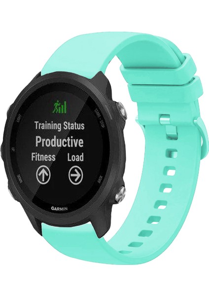 Garmin Forerunner 245 / 245 Music ile Uyumlu Kordon Jel Silikon Tokalı Kayış