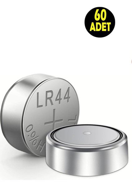 60 Adet AG13 Alkalin LR44H A76 SR44 357 V13GA Düğme Para Pil (A 76 Ag 13 Terazi-Saat-Oyuncak Pili)