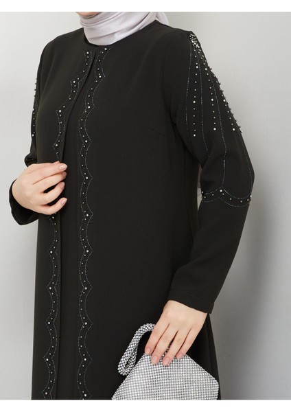 Yelpaze Taşlı Büyük Beden Anne Elbisesi fiyatları