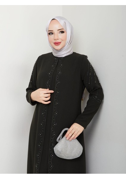 Yelpaze Taşlı Büyük Beden Anne Elbisesi modelleri