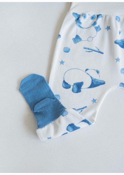 Organik Panda 3'lü Set Mavi