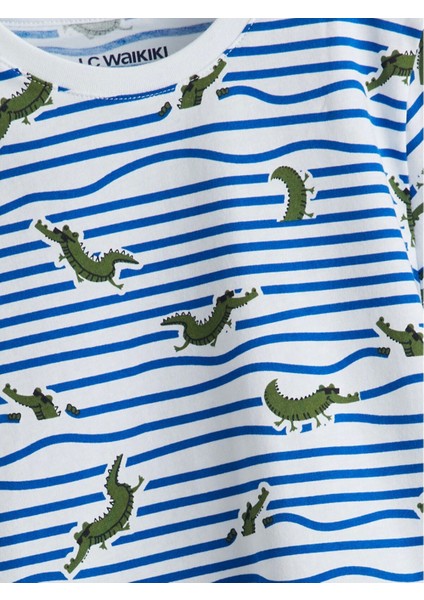 Lcw Kids Beyaz Dinozor Baskılı Erkek Çocuk Şortlu Pijama Takımı modelleri