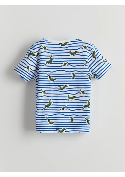 Lcw Kids Beyaz Dinozor Baskılı Erkek Çocuk Şortlu Pijama Takımı fırsatları