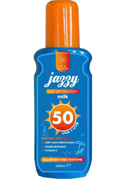 Sun Jazzy Spf 50 Süt 200 ml