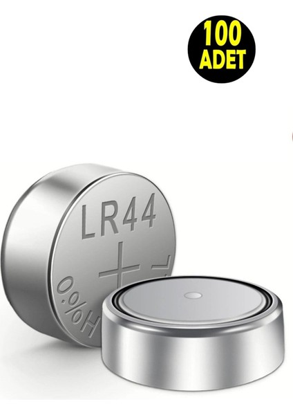 100 Adet AG13 Alkalin LR44H A76 SR44 357 V13GA Düğme Para Pil (A 76 Ag 13 Terazi-Saat-Oyuncak Pili)
