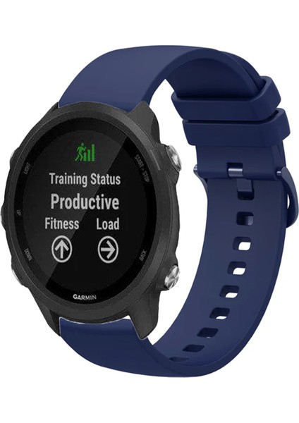 Garmin Forerunner 245 / 245 Music ile Uyumlu Kordon Jel Silikon Tokalı Kayış