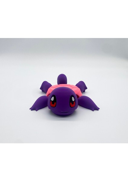 Sevimli Kaplumbağa Bardak Altlığı, Eğlenceli 3D Baskı, Mor - Pembe modelleri