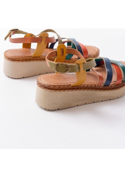 730-153 Multi Ortopedik Hakiki Deri Dolgu Kadın Sandalet indirimleri