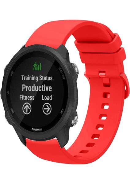Garmin Forerunner 245 / 245 Music ile Uyumlu Kordon Jel Silikon Tokalı Kayış