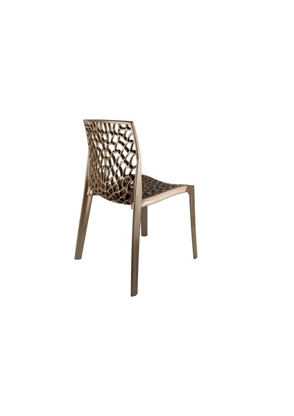 Mercan Sandalye Bronz 6'lı Set – Bahçe, Balkon, Mutfak ve Kafe Sandalyesi