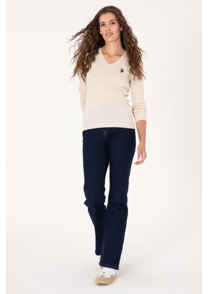Kadın Krem Melanj Kazak /triko 50313625-VR159 fırsatları