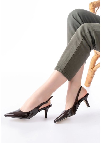 ST-1152 Bebe Mavi Rugan Günlük 7 cm Topuklu Kadın Ayakkabı