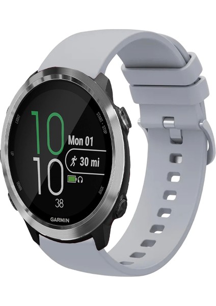 Garmin Forerunner 645 / 645 Music ile Uyumlu Kordon Jel Silikon Tokalı Kayış