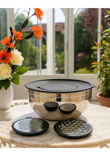 5 Parça Rendeli Karıştırma Kabı 24 cm