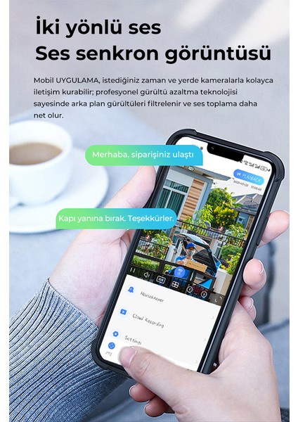 Wıfı Dual Lens 6mp Gece Görüş Sesli Akıllı Kamera Türkçe Uygulama ve Uzaktan Izleme indirimleri