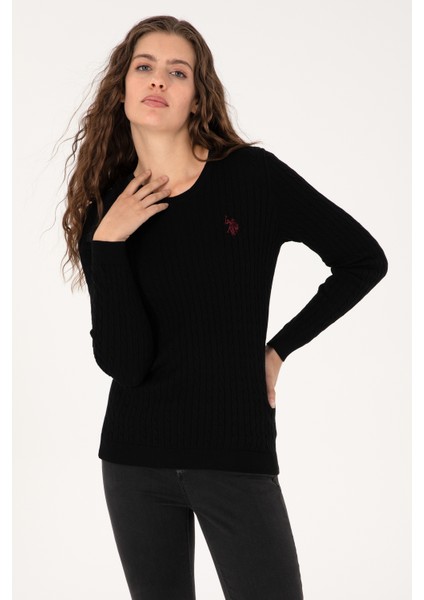 Kadın Siyah Kazak /triko 50313626-VR046