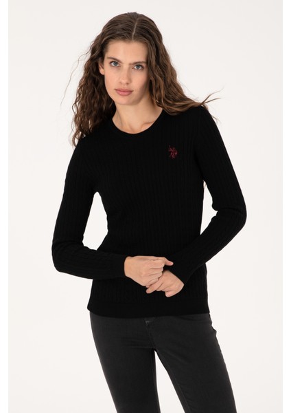 Kadın Siyah Kazak /triko 50313626-VR046 modelleri