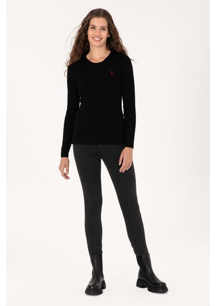 Kadın Siyah Kazak /triko 50313626-VR046 fırsatları