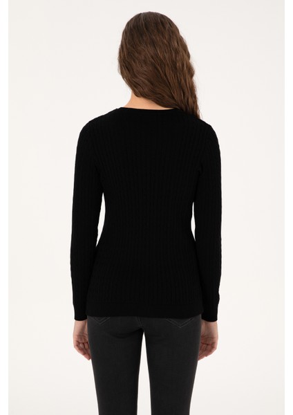 Kadın Siyah Kazak /triko 50313626-VR046 indirimleri