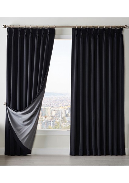 Dauble Blackout Karartma Perde Tek Kanat 1x2 Amerikan Pile Fon Perde