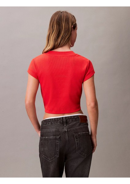 Rib Kadın Kırmızı T-Shirt LV047AB802-TNC indirimleri