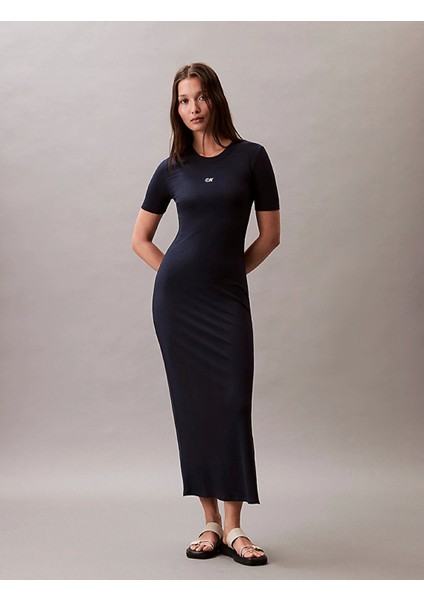 Rib Kadın Mavi Elbise LV044C902G-CEF