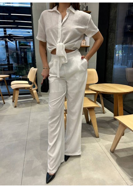 Önden Bağlamalı Keten Takım indirimleri