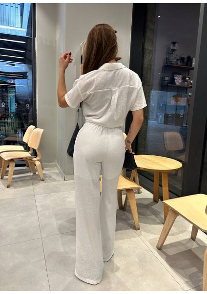 Önden Bağlamalı Keten Takım