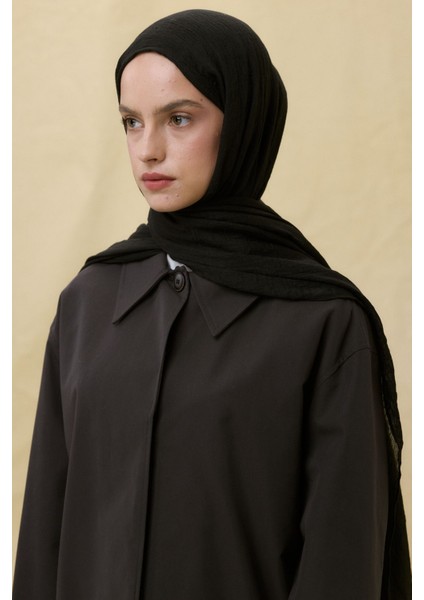 Drew Siyah Bohem Uzun Saçaklı Pamuklu Şal modelleri