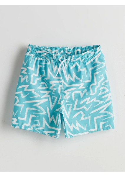 Lcw Kids Turkuaz Hızlı Kuruyan Uv Korumalı Erkek Çocuk Deniz Şortu