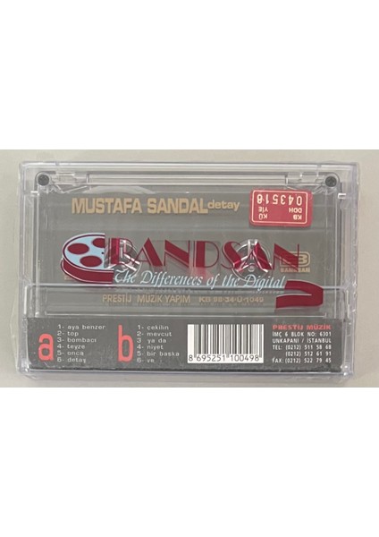 Mustafa Sandal Detay Kaset (Jelatinli Sıfır Orijinal Dönem Baskı Kaset) fiyatları